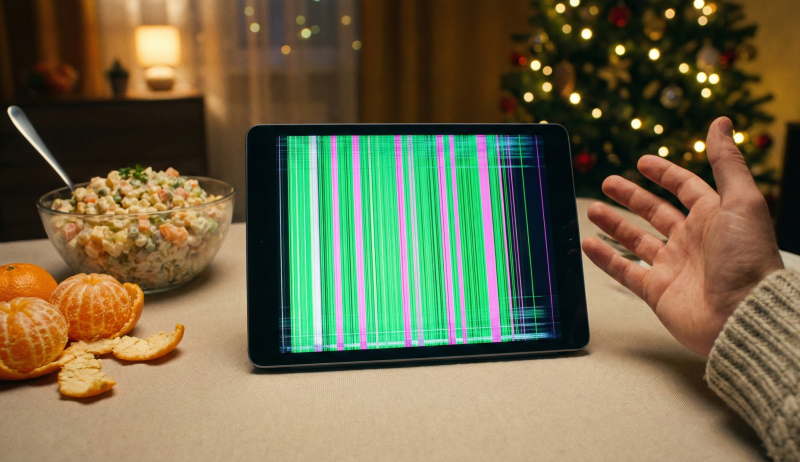 Экран iPad мерцает или полосит - можно ли починить?